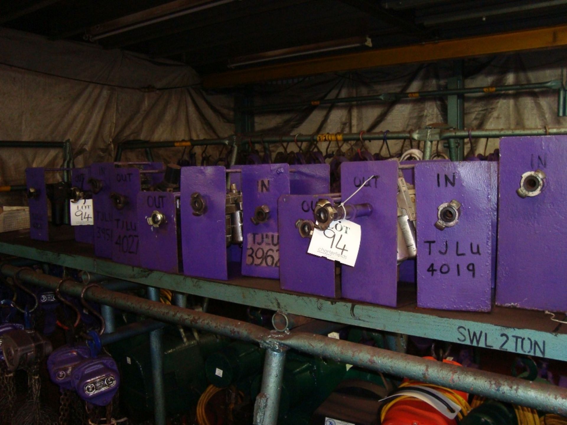 A quantity of approximately 13 in line pneumatic lubrication units