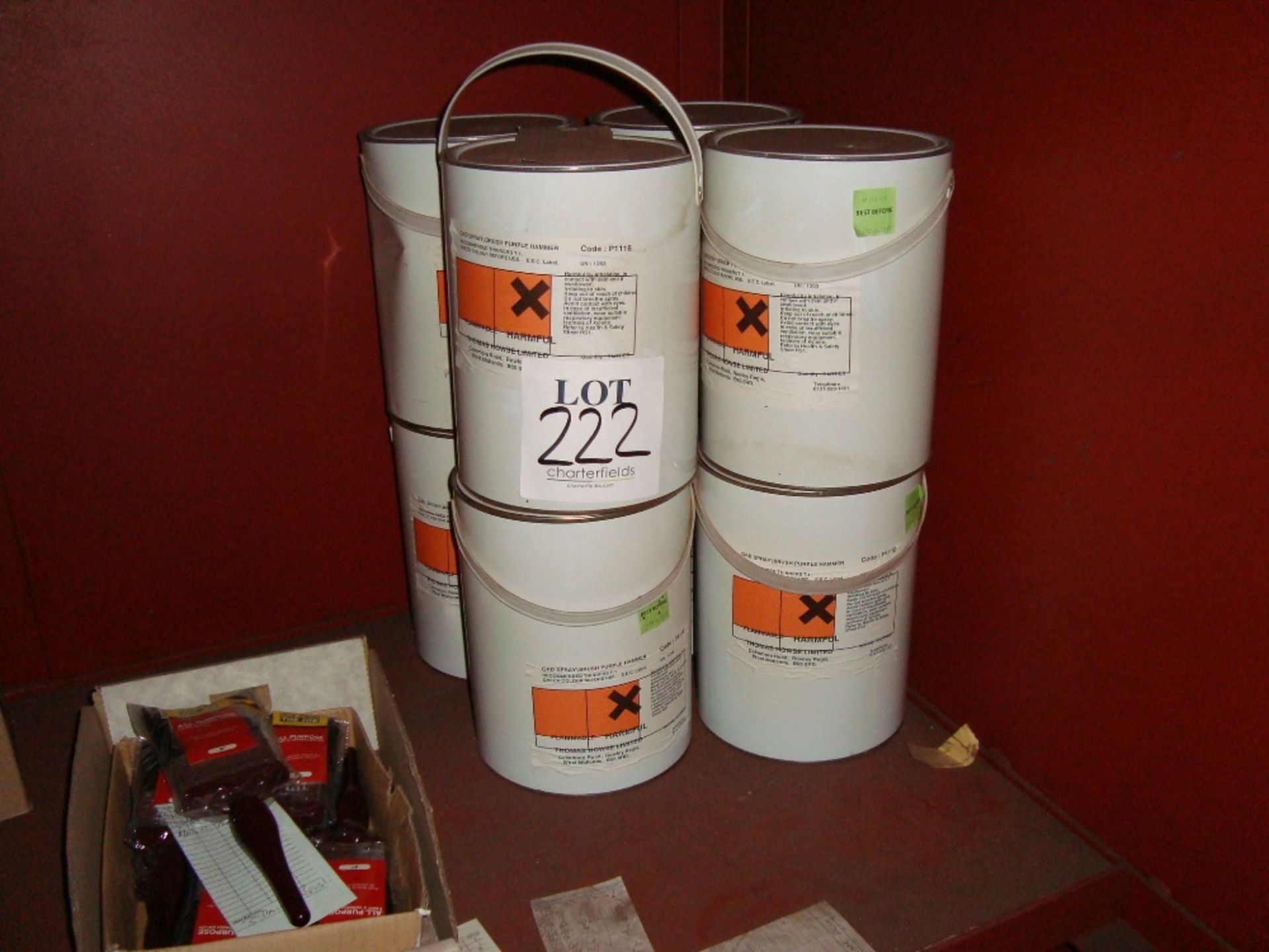 The contents of the paint store with stock including; 23 various tins and tubs of paint, spray paint - Image 3 of 4