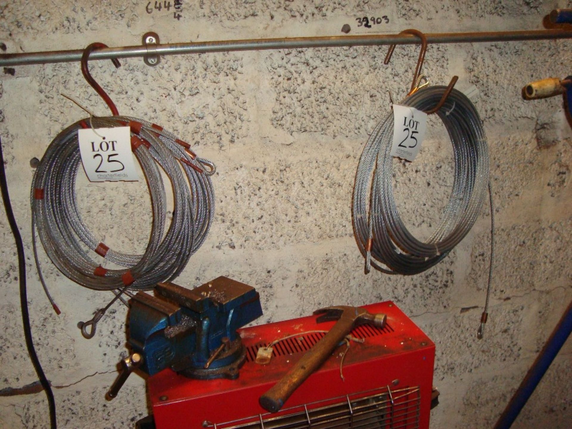 A rack of spare parts and a quantity of steel wire, as lotted - Image 2 of 2