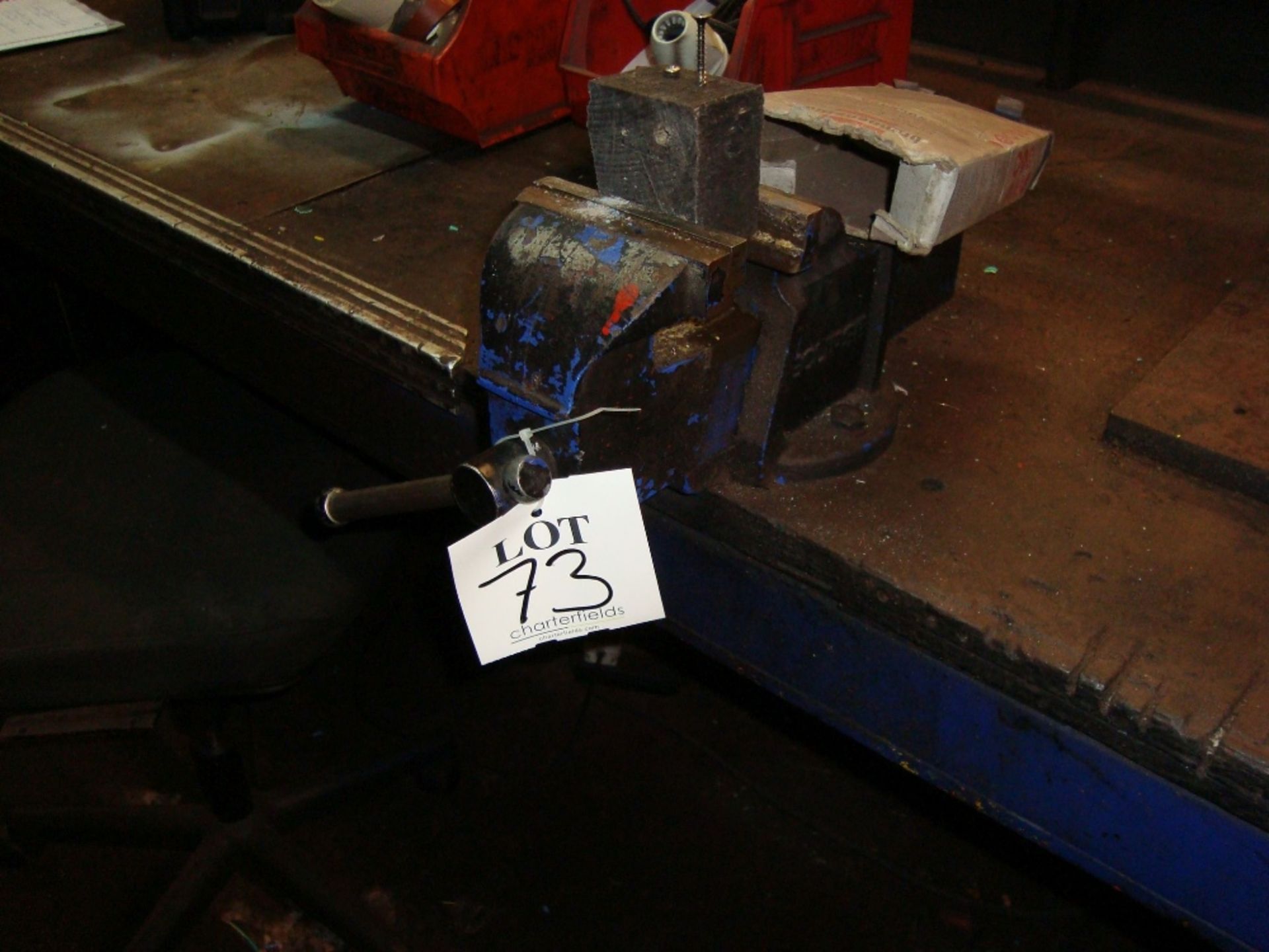 A quantity of bench vices, small tools, equipment and spares throughout area, as lotted - Image 2 of 5