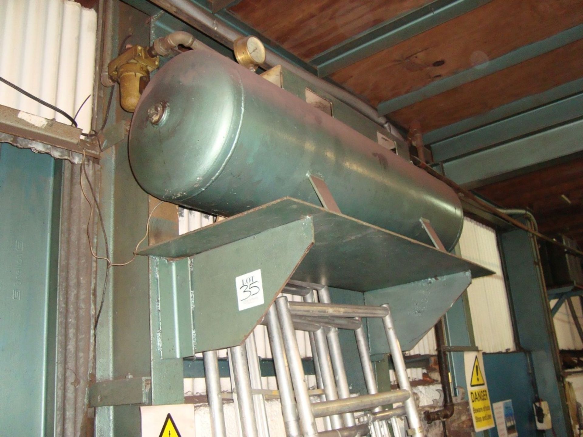 An Atlas Copco GA18 packaged rotary air compressor with horizontal cylindrical vessel - Image 2 of 2