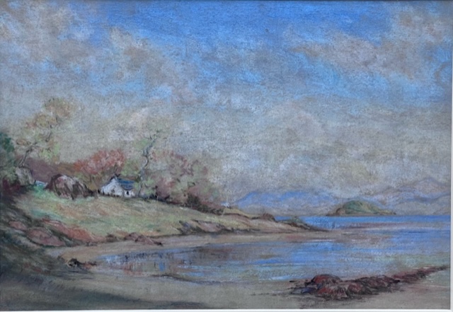 Pastel on paper of Letterfearn by William Douglas Macleod (1892-1963).