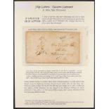 CANADA - NEW BRUNSWICK 1842 ST JOHN N.B. SHIP LETTER (November) entire letter from New York to