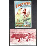 ADVERTISING POSTCARDS 1909 Calthrop's Extra Oil Cake, and 1916 Thorleys Calf Meat (small tear)
