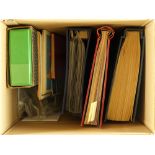 COLLECTIONS & ACCUMULATIONS WORLD IN A BOX with albums of various countries, also GB incl. FDC's