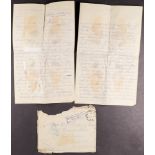 COLLECTIONS & ACCUMULATIONS WRECK MAIL 1918 (April) envelope and letter from a soldier, headed