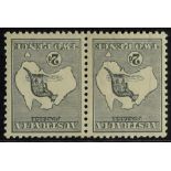 AUSTRALIA 1915-27 2d grey Kangaroo, watermark inverted, SG 35bw, fine mint horizontal pair. Cat. £