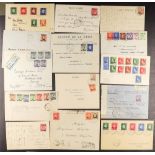 COLLECTIONS & ACCUMULATIONS GB OVERPRINTS ON COVERS & CARDS with Morocco Agencies and M.E.F. issues,