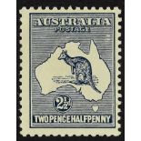 AUSTRALIA 1915 2½d indigo Kangaroo, second watermark, "Islands east of Cape York", BW 10(2)f,