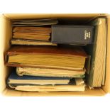 COLLECTIONS & ACCUMULATIONS WORLDWIDE ACCUMULATION in a box, incl. Great Britain decimal sets (