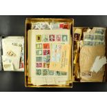 COLLECTIONS & ACCUMULATIONS WORLD SORTER BOX. A good variety of countries with stamps on album