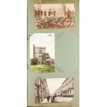 POSTCARDS a vintage album with largely UK views incl. many early 1900's Lincolnshire, Lancashire