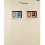 BELGIUM 1952-59 NEVER HINGED MINT collection incl. 1952 Koekelberg set, Writers set plus 4f and 8f