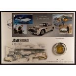 COIN COVER 2020 ¼ OZ Gold Proof James Bond coin cover issued by the Royal Mail, comes with