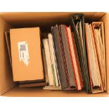 COLLECTIONS & ACCUMULATIONS WORLD ACCUMULATION IN TWO BOXES in various albums, some books incl.