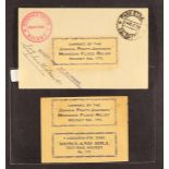 INDIA 1938 ROCKET MAIL (24th July) Stephen Smith signed flimsy, with label "Carried by the Joanna