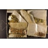 MILITARY - GB GOLD EMBOSSED REGIMENTAL CRESTS STOCK a range of packets containing duplicated gummed