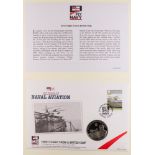 COIN COVERS - NAVAL AVIATION an album Of 17 covers with information slips on custom cards.