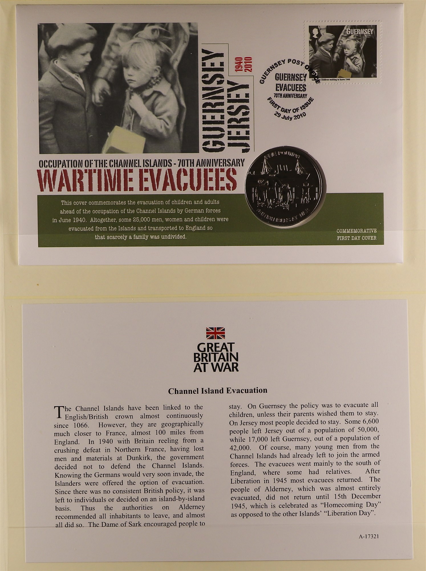 COIN COVER COLLECTION - WAR RELATED in 7 albums which feature  D-day landings, Churchill, End of - Image 5 of 12