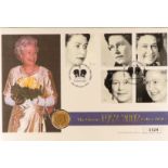 COIN COVER - GOLD HALF SOVEREIGN commemorating The Queen's Golden Jubilee in 2002.