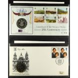 COLLECTIONS & ACCUMULATIONS COIN COVERS of GB and some Commonwealth in an album, incl. Royalty and