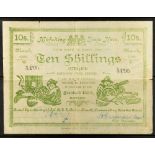 SOUTH AFRICA -COLS & REPS MAFEKING 1900 SIEGE BANKNOTE 10s green No. 4195, some creasing and edge