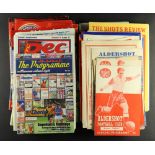 FOOTBALL PROGRAMMES. ONE PER SEASON. ALDERSHOT - BLACKBURN. 1960 ONWARDS. Comprising of: Aldershot