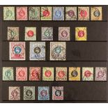 SOUTH AFRICA -COLS & REPS NATAL 1902-09 used collection with 1902-03 set, 1902 5s, £1 and £1.10s,