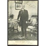 ARGENTINA JOSE E. URIBURU SIGNED POSTCARD 1904 picture postcard portrait, signed JOSE E. URIBURU,