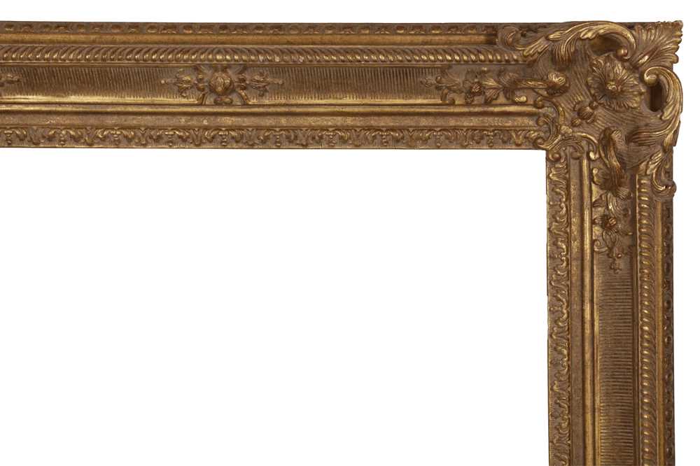 A FRENCH 17TH CENTURY STYLE LOUIS XIV CARVED GILDED LIMEWOOD FRAME - Image 2 of 3