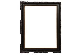 A CHINA TRADE 18/19TH CENTURY STYLE CARVED AND POLISHED SWEPT FRAME