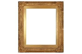 A FRENCH MID 19TH CENTURY GILDED COMPOSITION FRAME