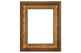 AN IRISH 18TH CENTURY STYLE CARVED AND GILDED HOLLOW FRAME