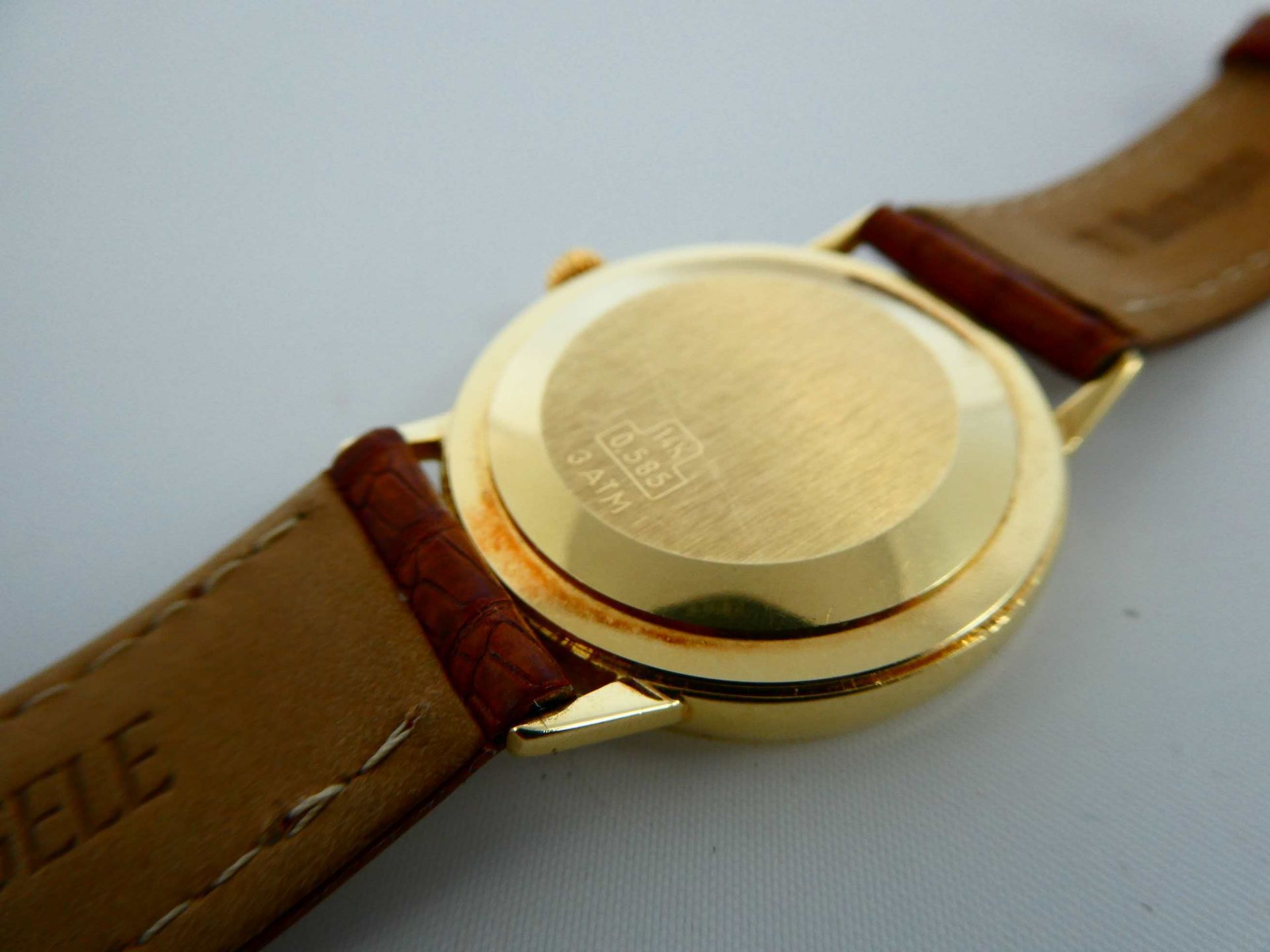 Glashütte Herrenuhr in 14 Karat Gold - Image 3 of 5