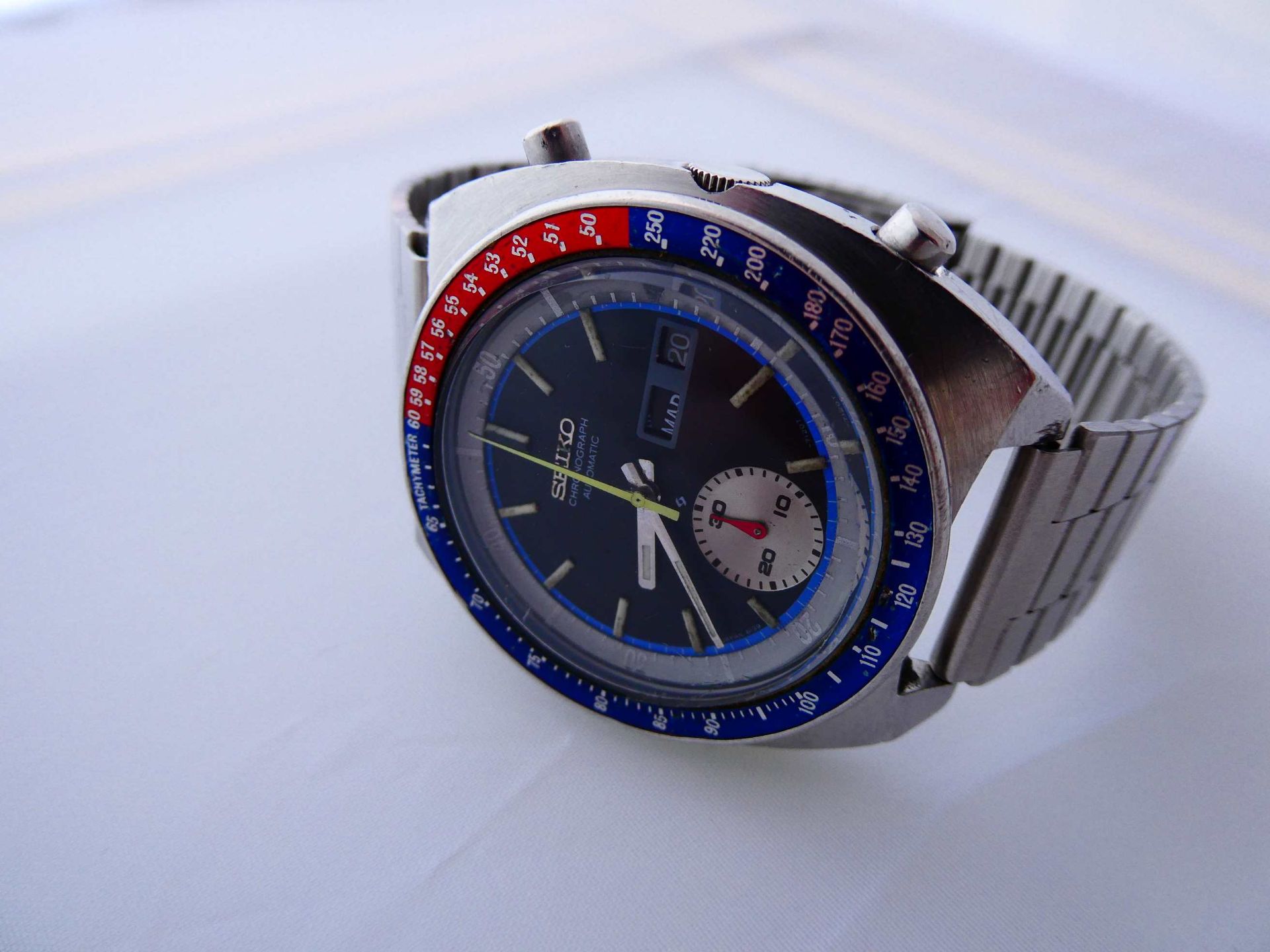 Seiko Chronograph " Pepsi ", Automatik - Image 2 of 4