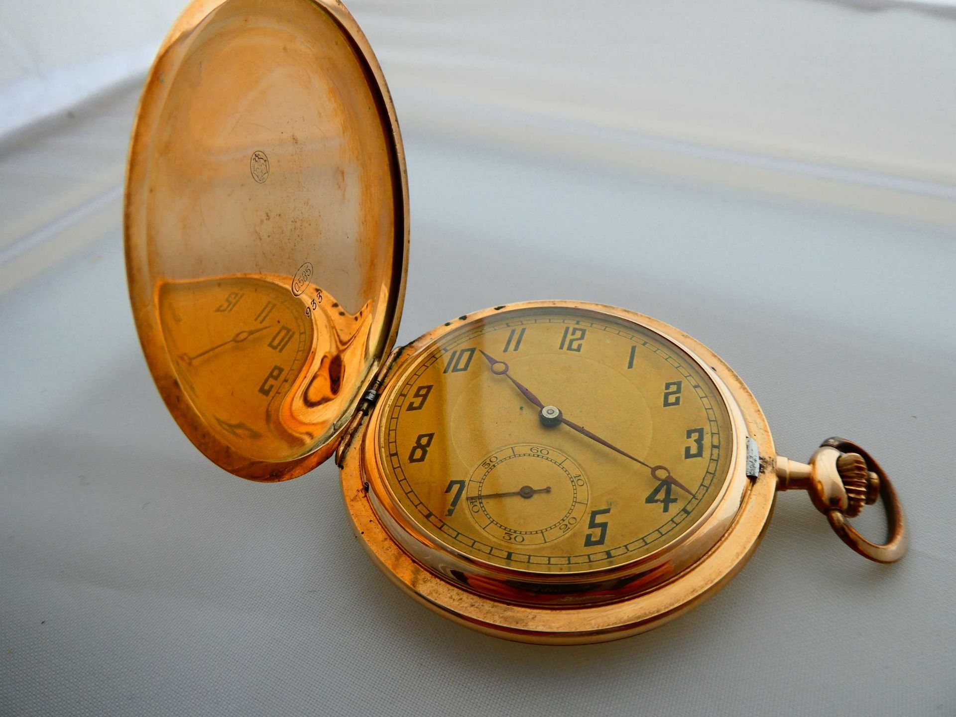 Taschenuhr in 14 Karat Gold aus ca, 1910 - Bild 2 aus 6