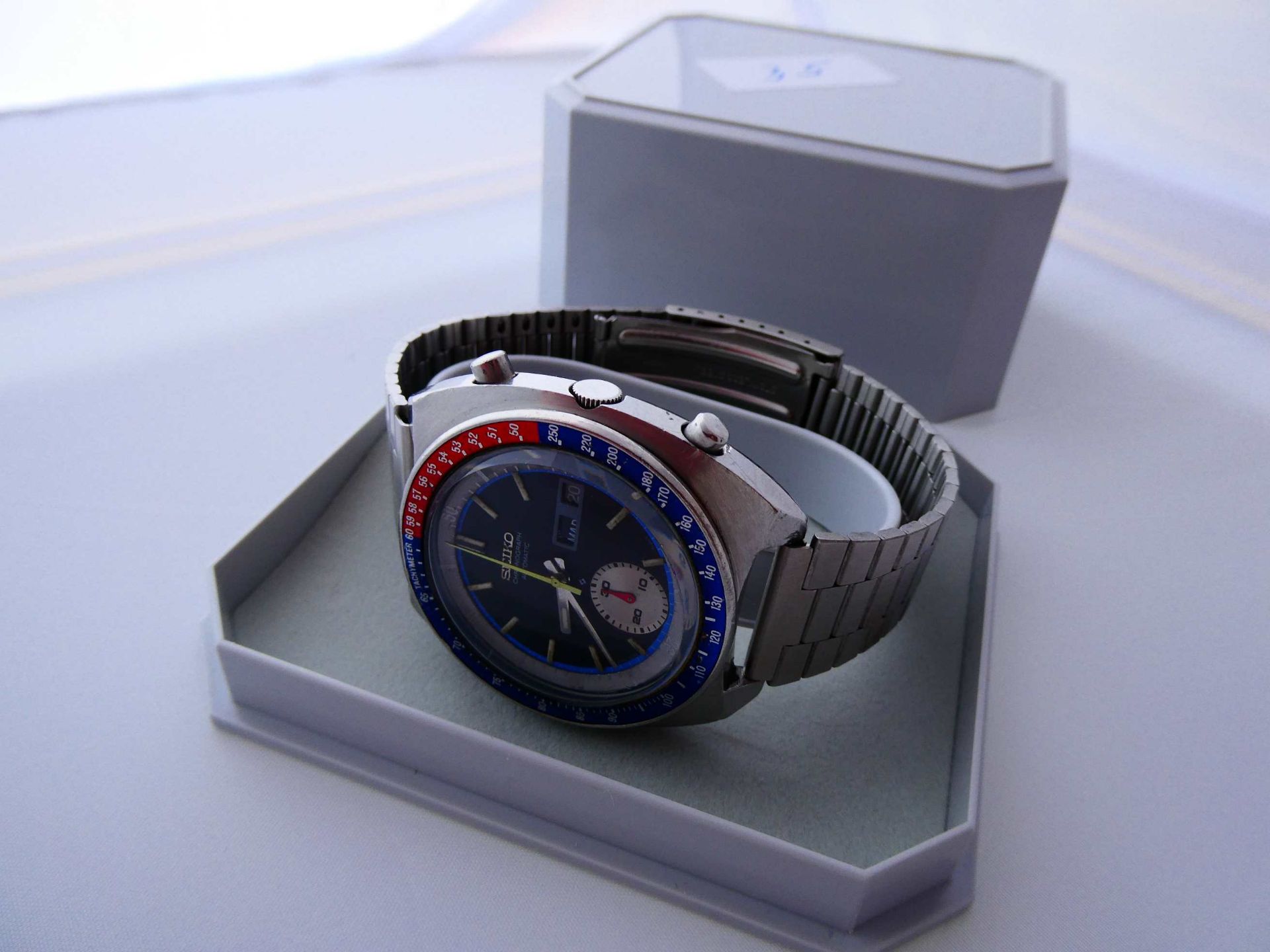 Seiko Chronograph " Pepsi ", Automatik - Image 3 of 4