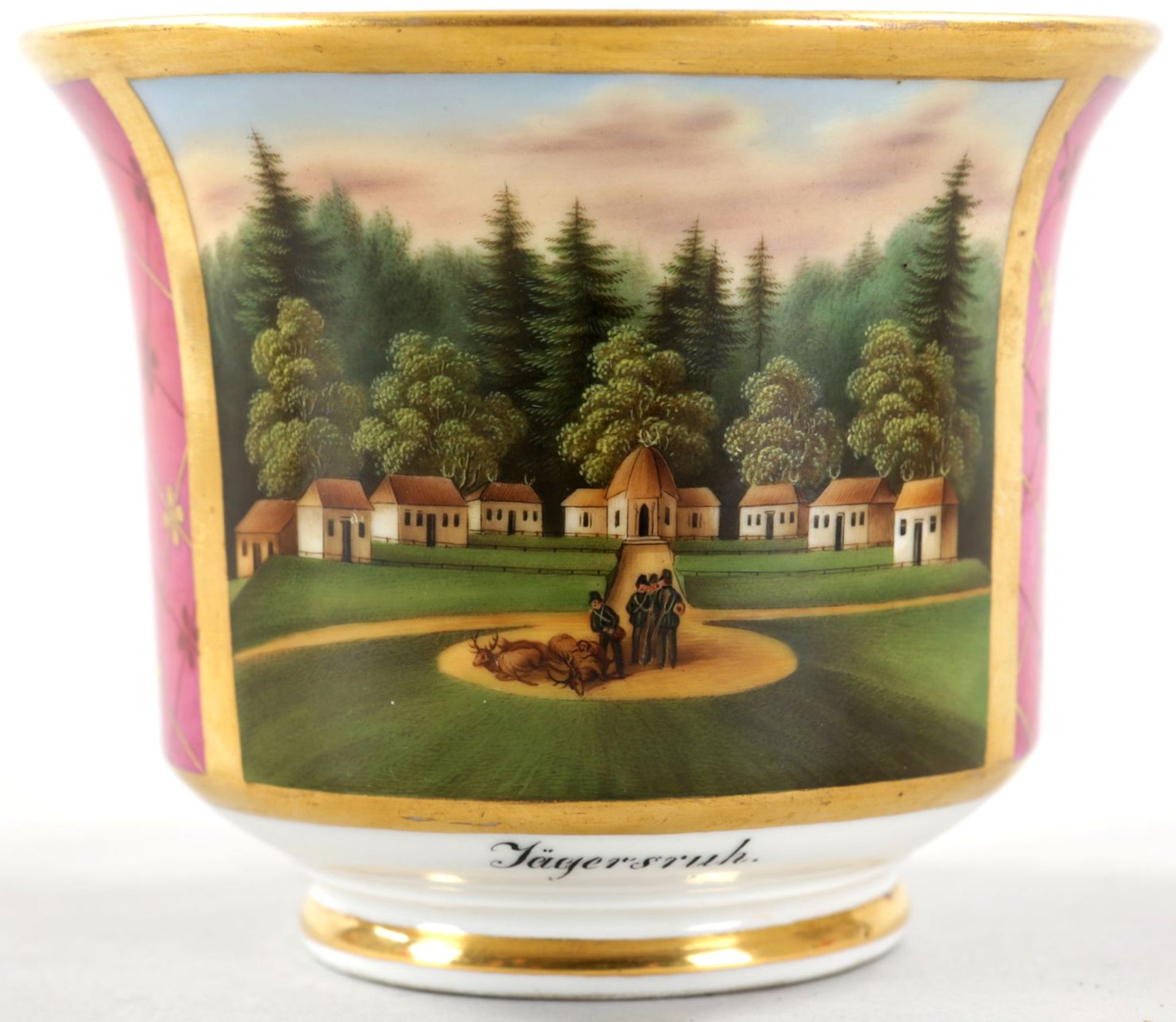 Biedermeier-Kaffeeservice, Ansichten des Fürstentums Reuß - Image 3 of 10