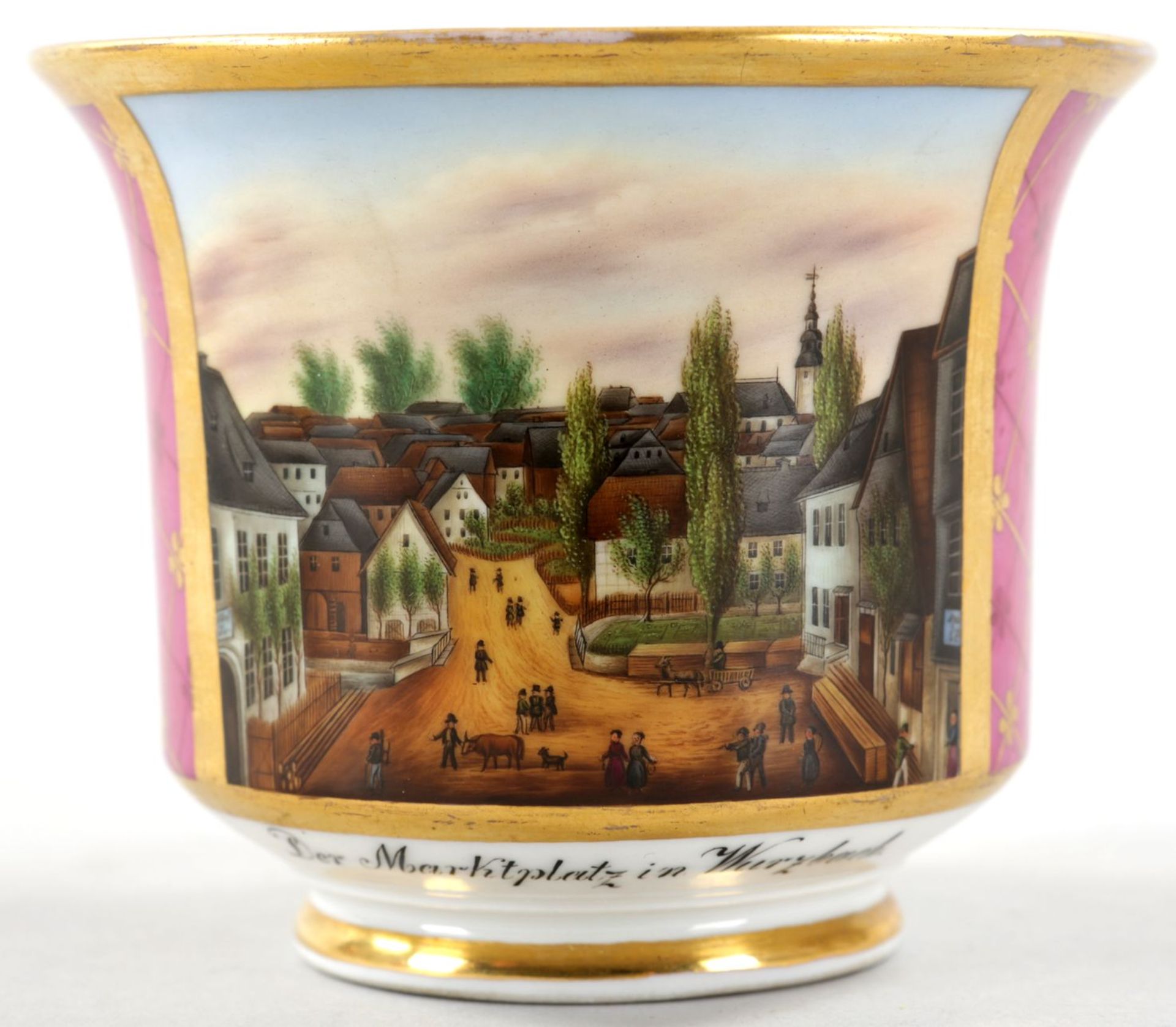 Biedermeier-Kaffeeservice, Ansichten des Fürstentums Reuß - Image 4 of 10