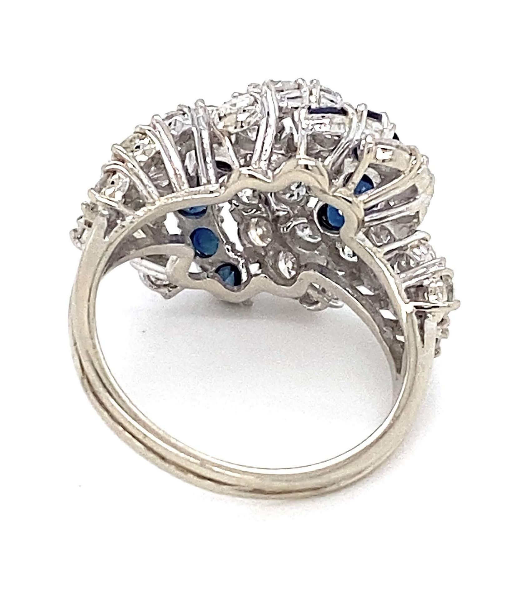 Ring mit Saphiren und ca. 1,5 ct Brillanten - Bild 3 aus 3