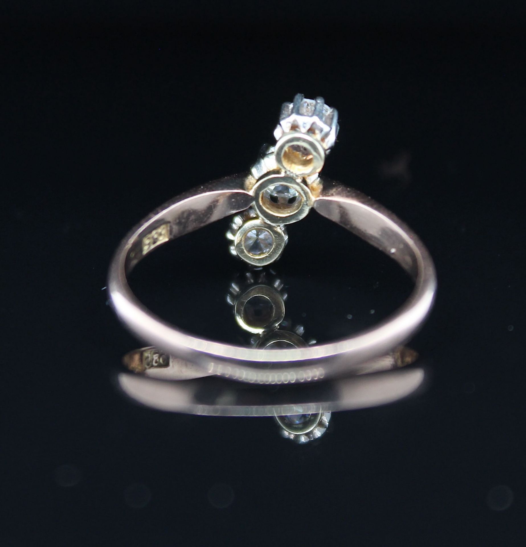 Ring mit ca. 0,45 ct Diamanten - Bild 2 aus 2