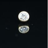 Revers Stecker mit ca. 0,35 ct Brillant