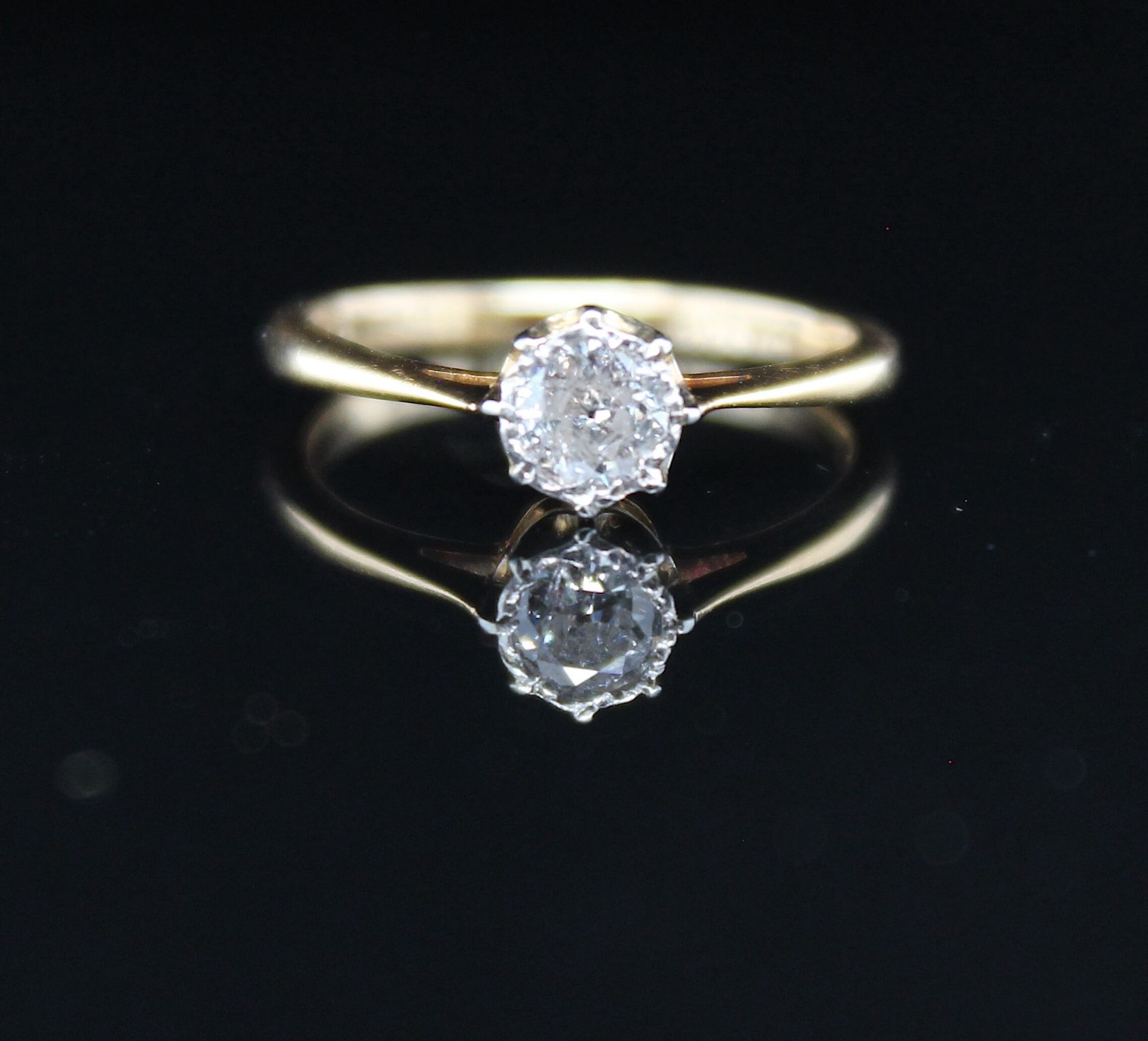 Ring with one diamond, ca. 0,20 ct