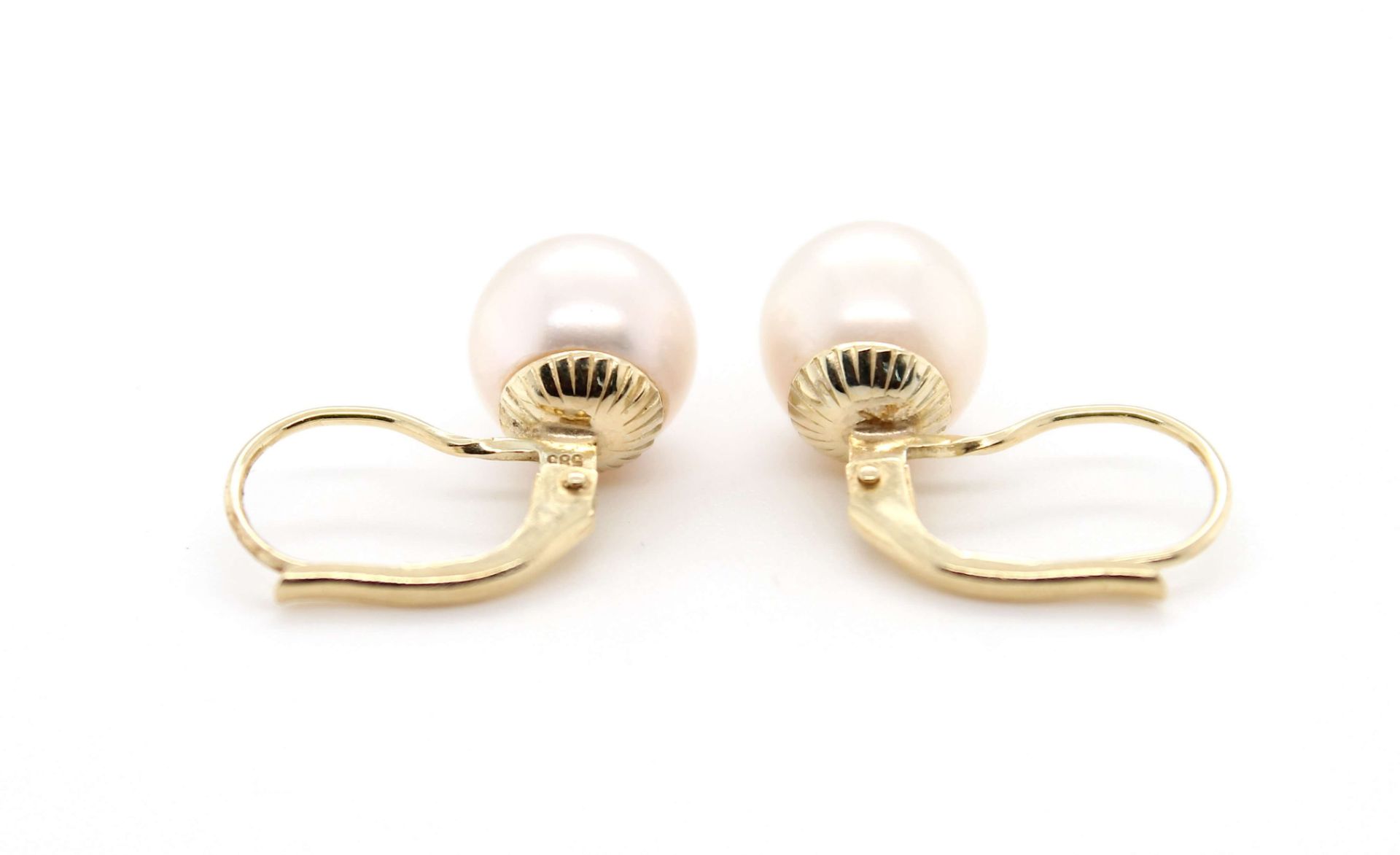 Earrings with cultured pearls - Image 2 of 2