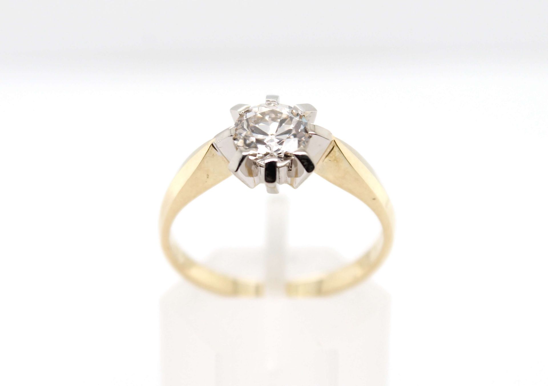 Ring with one diamond ca. 1,08 ct - Image 2 of 3