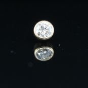 Revers Stecker mit ca. 0,35 ct Brillant Material: 750 Gold Diamanten: 1 Brillant ca. 0,35 ct, VS, I