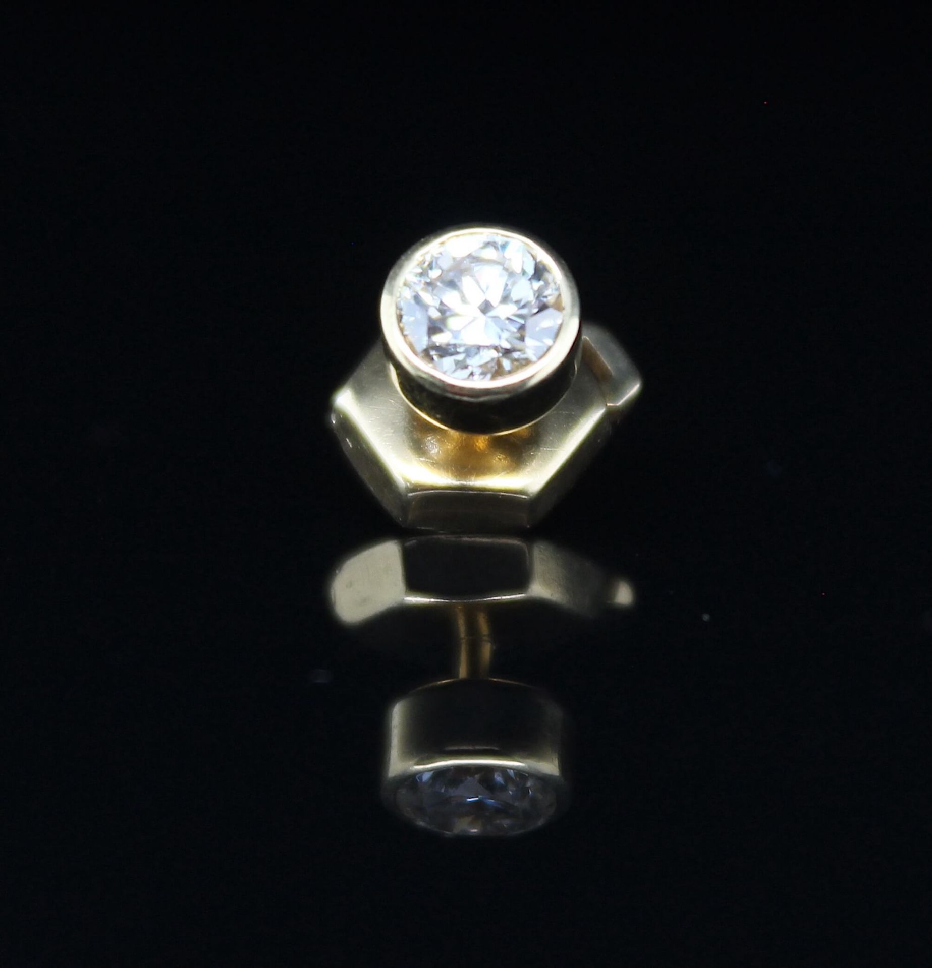 Rever plug with ca. 0.35 ct brilliant - Image 3 of 3