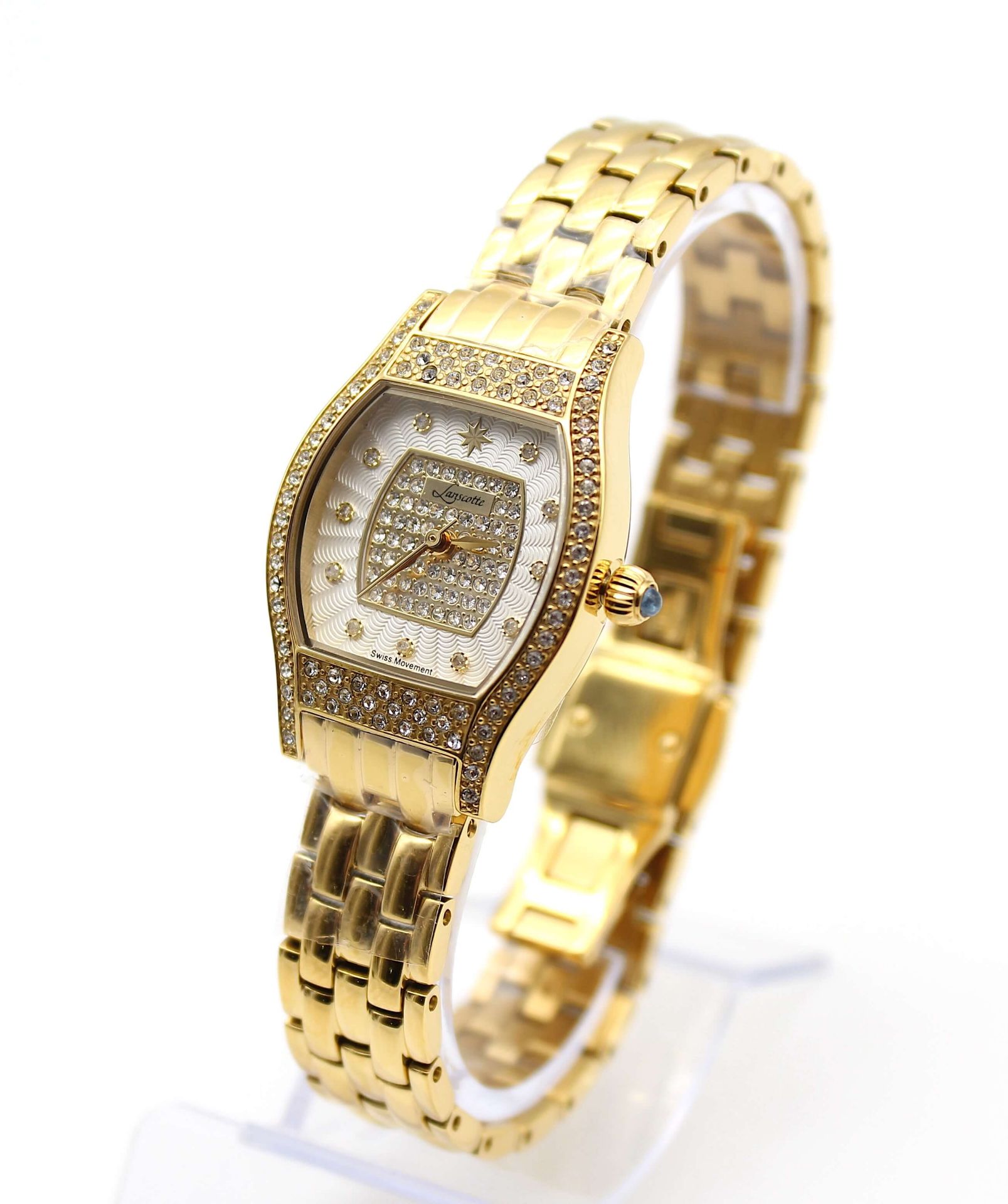 Ladies wrist Watch Lanscotte gold plated with Swarovski Crystals