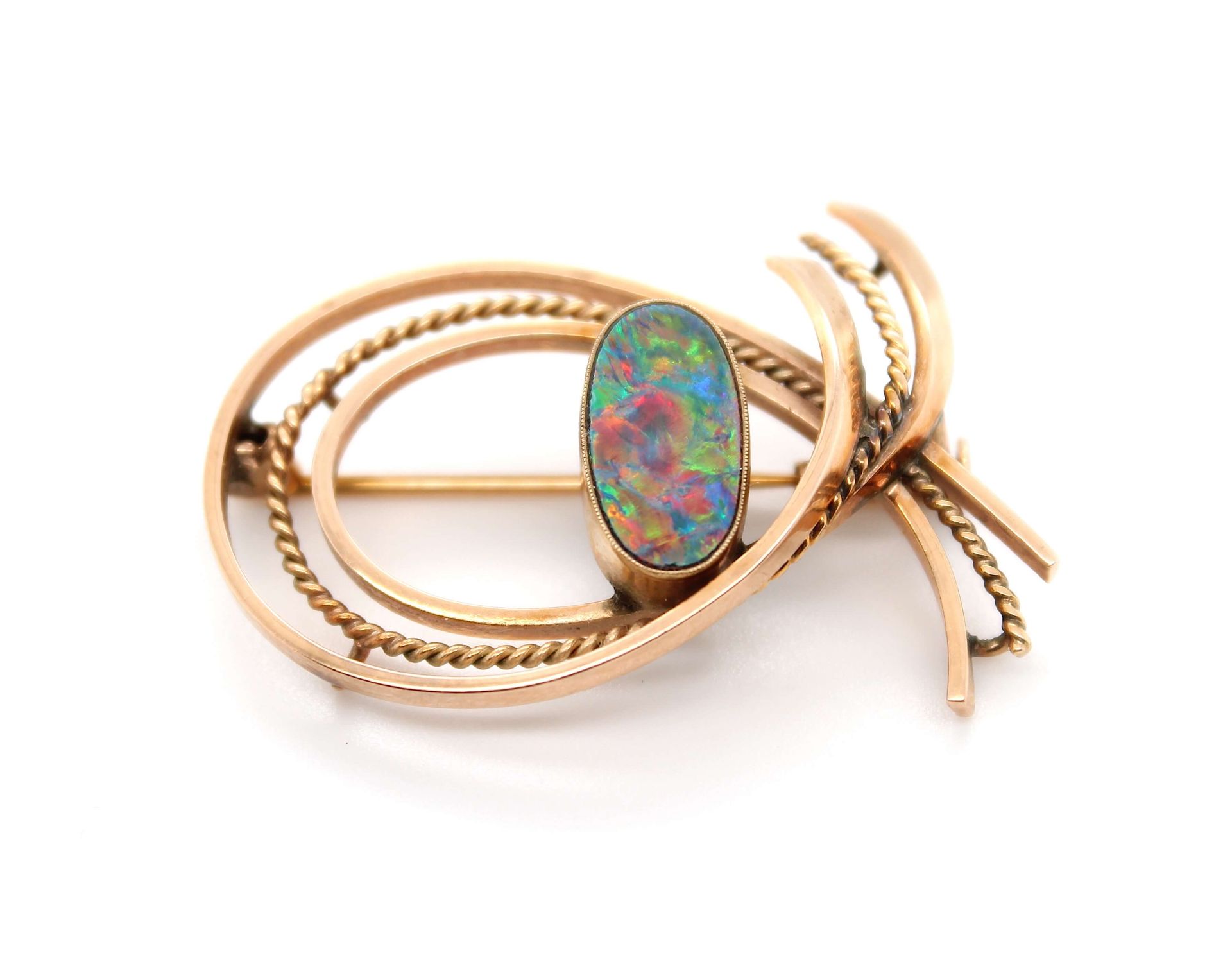 Brooch with opal doublet - Image 2 of 3