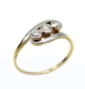 Vintage Ring mit ges. ca. 0,30 ct Diamanten